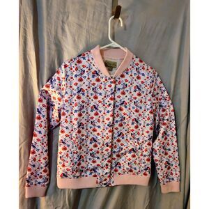 Satin Bomber Jacket w/ Birds & Flowers US 6 UK 10 by Lindy Bop